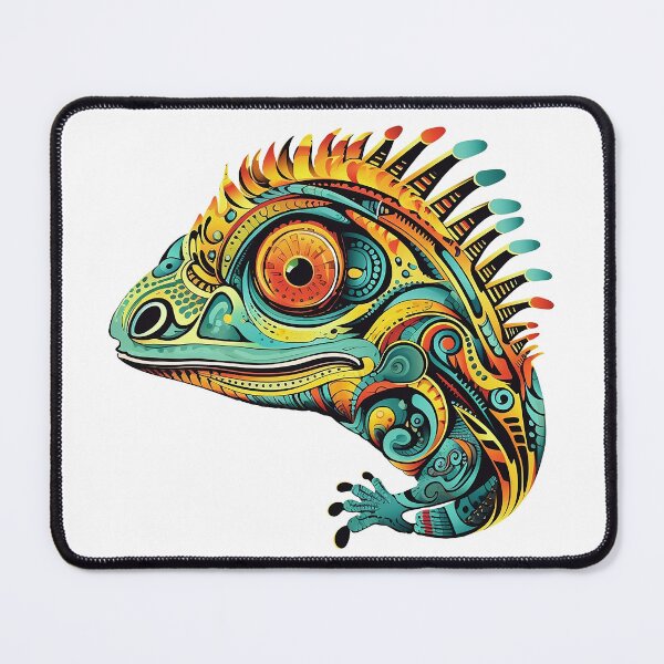 Item preview, Lizard digital art in a colorful pattern designed and sold by Adriano Carrideo.