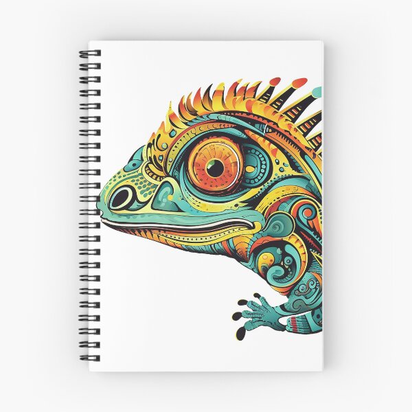 Item preview, Lizard digital art in a colorful pattern designed and sold by Adriano Carrideo.