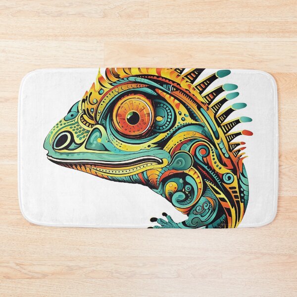 Item preview, Lizard digital art in a colorful pattern designed and sold by Adriano Carrideo.