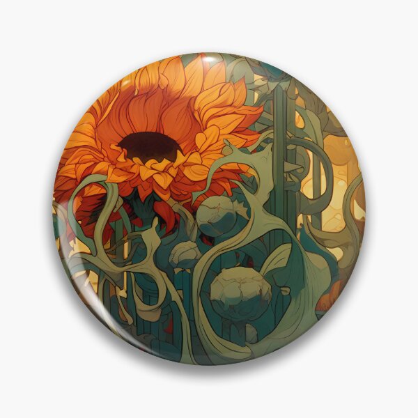 Item preview, artistic abstract sunflower 04 designed and sold by UnaWu533.