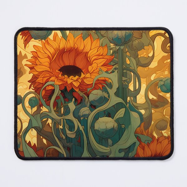 Item preview, artistic abstract sunflower 04 designed and sold by UnaWu533.