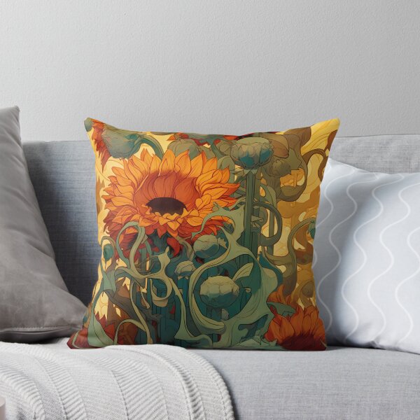 Item preview, artistic abstract sunflower 04 designed and sold by UnaWu533.