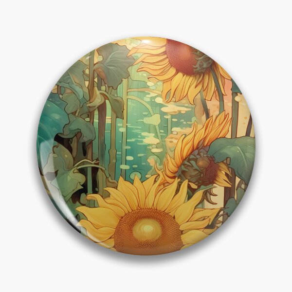 Item preview, artistic abstract sunflower 05 designed and sold by UnaWu533.
