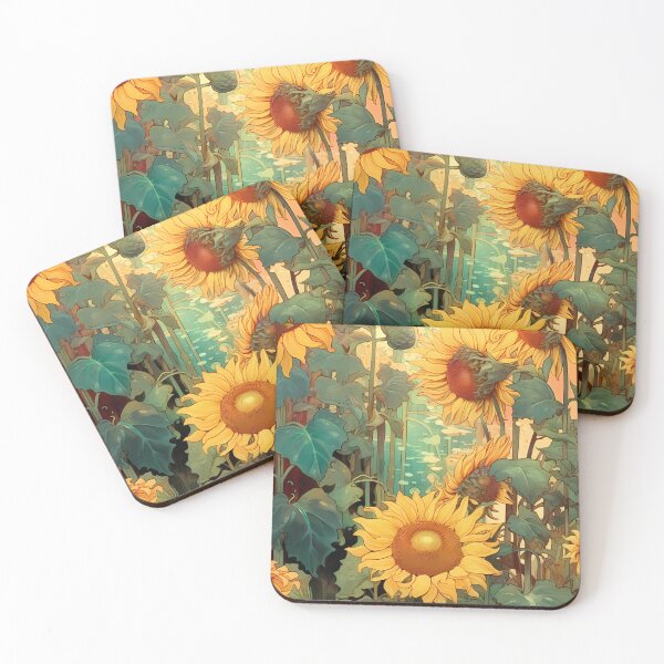 Item preview, artistic abstract sunflower 05 designed and sold by UnaWu533.