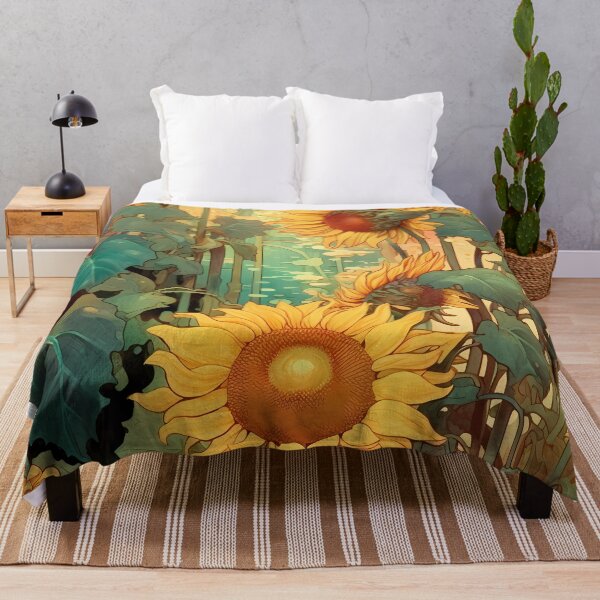 Item preview, artistic abstract sunflower 05 designed and sold by UnaWu533.