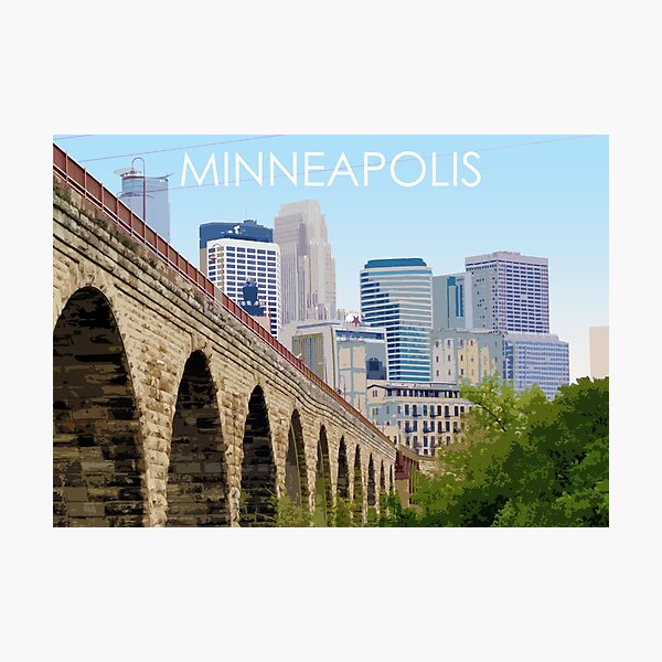 Item preview, Minneapolis, Minnesota, USA, Print designed and sold by summattodraw.