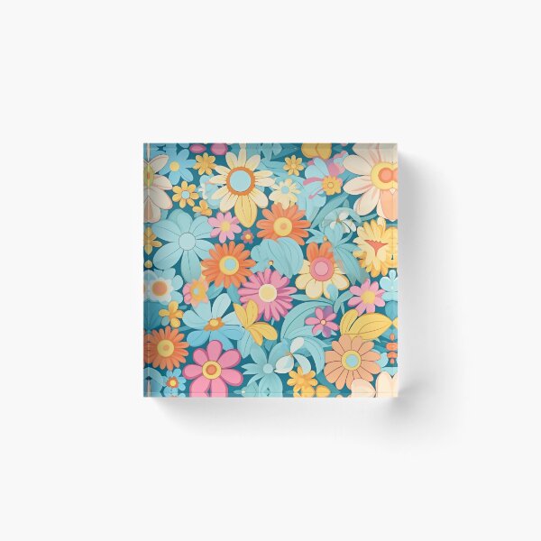 Item preview, Colourful flowers pattern artwork 3 designed and sold by titur.