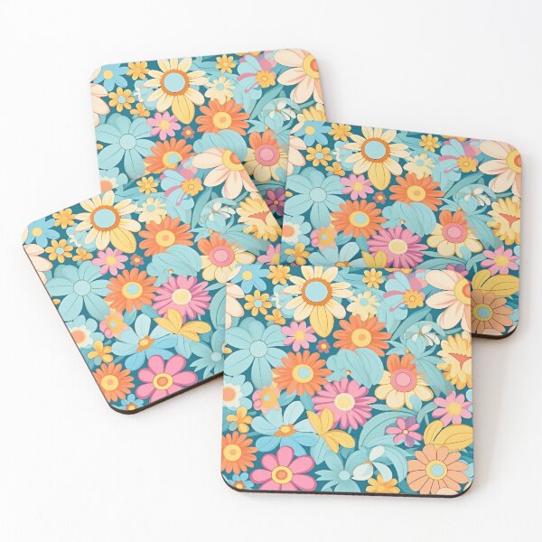 Item preview, Colourful flowers pattern artwork 3 designed and sold by titur.