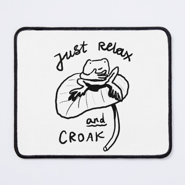 Item preview, JUST RELAX and CROAK frog froggie rana designed and sold by Ann Yume.
