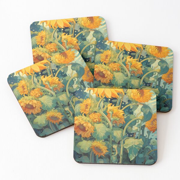 Item preview, artistic abstract sunflower 06 designed and sold by UnaWu533.