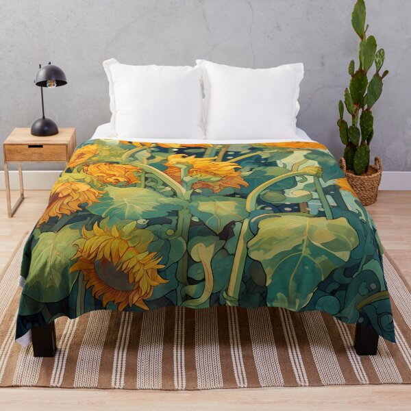 Item preview, artistic abstract sunflower 06 designed and sold by UnaWu533.
