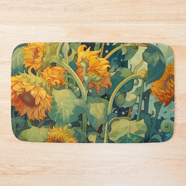 Item preview, artistic abstract sunflower 06 designed and sold by UnaWu533.