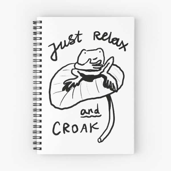 Item preview, JUST RELAX and CROAK frog froggie rana designed and sold by Ann Yume.