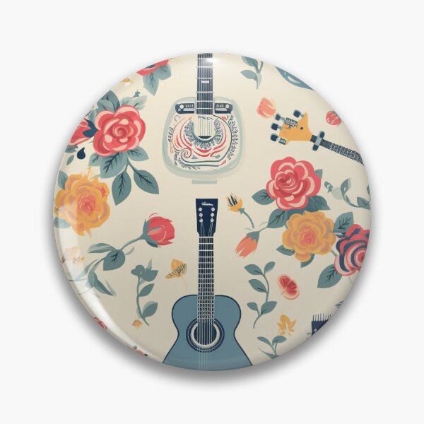 Item preview, Guitar and flowers in pastel 2 designed and sold by titur.