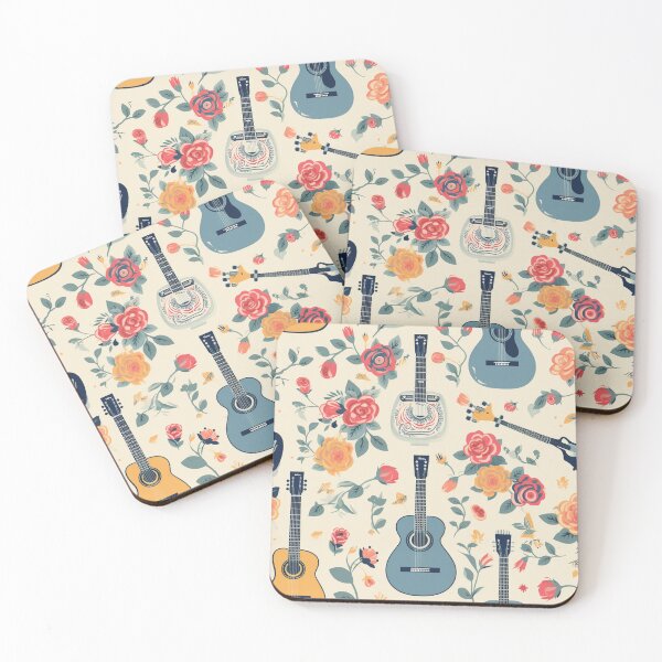 Item preview, Guitar and flowers in pastel 2 designed and sold by titur.