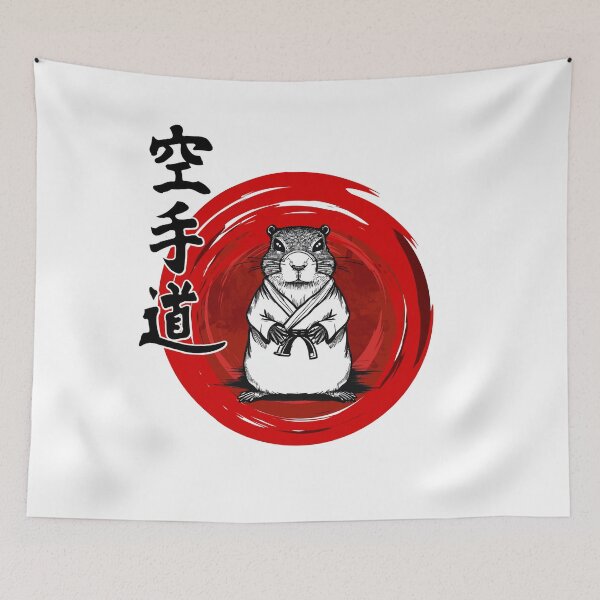 Item preview, Groundhog practicing katare with red background designed and sold by GroundhogMs.