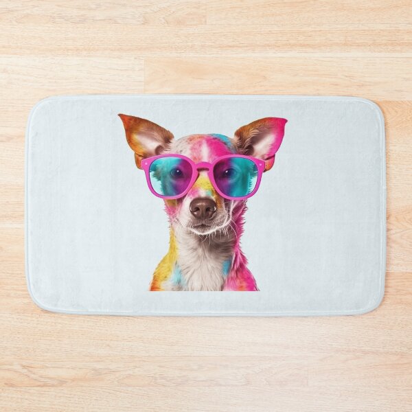 Item preview, Abstract Dog with glasses - Cute Dog Paint - Little Dog Print - Gift Idea - Abstract painting - ErSa Solutions designed and sold by ErSaSolutions.
