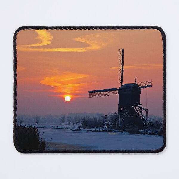 Item preview, Sunrise Kinderdijk in winter designed and sold by SkylineCity1.
