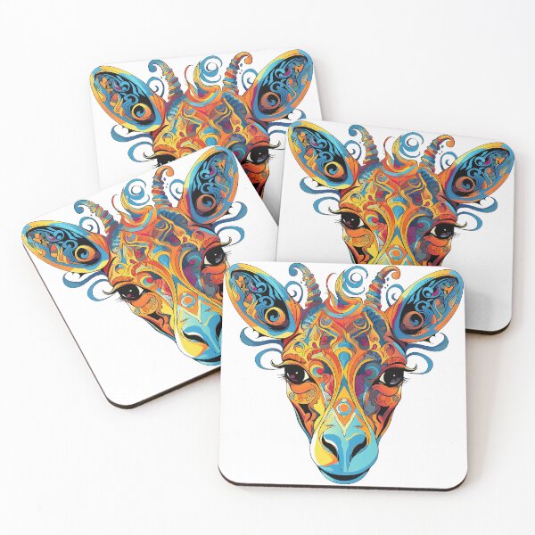 Item preview, Giraffe face, organic art nouveau designed and sold by Adriano Carrideo.