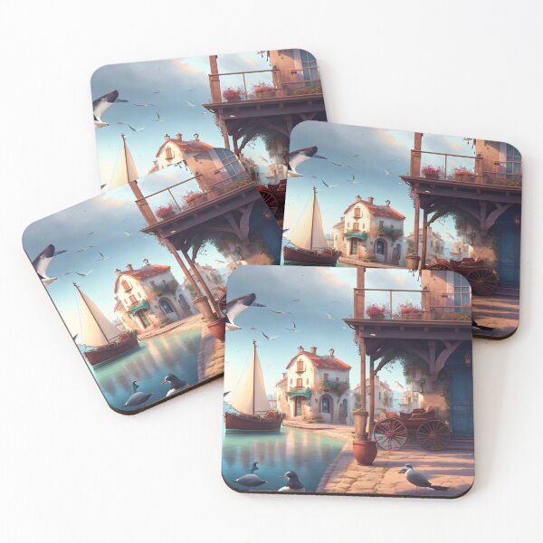 Item preview, Old village on the sea designed and sold by M-Y-A-R-T-.