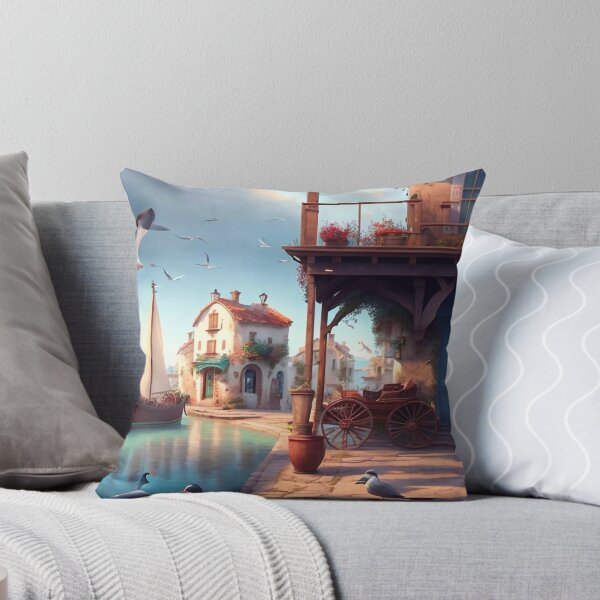 Item preview, Old village on the sea designed and sold by M-Y-A-R-T-.