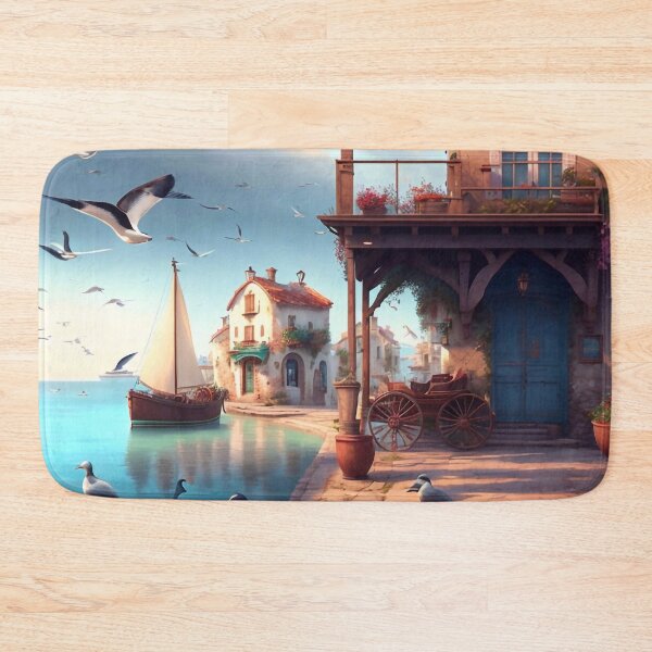 Item preview, Old village on the sea designed and sold by M-Y-A-R-T-.