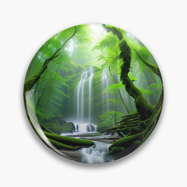 Item preview, A beautiful lush Fairycore Elf forest scene designed and sold by PixieDustAIArt.