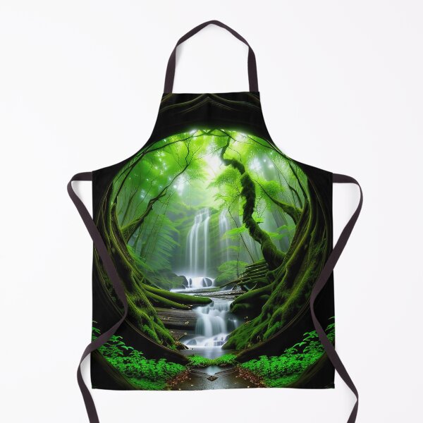 Item preview, A beautiful lush Fairycore Elf forest scene designed and sold by PixieDustAIArt.