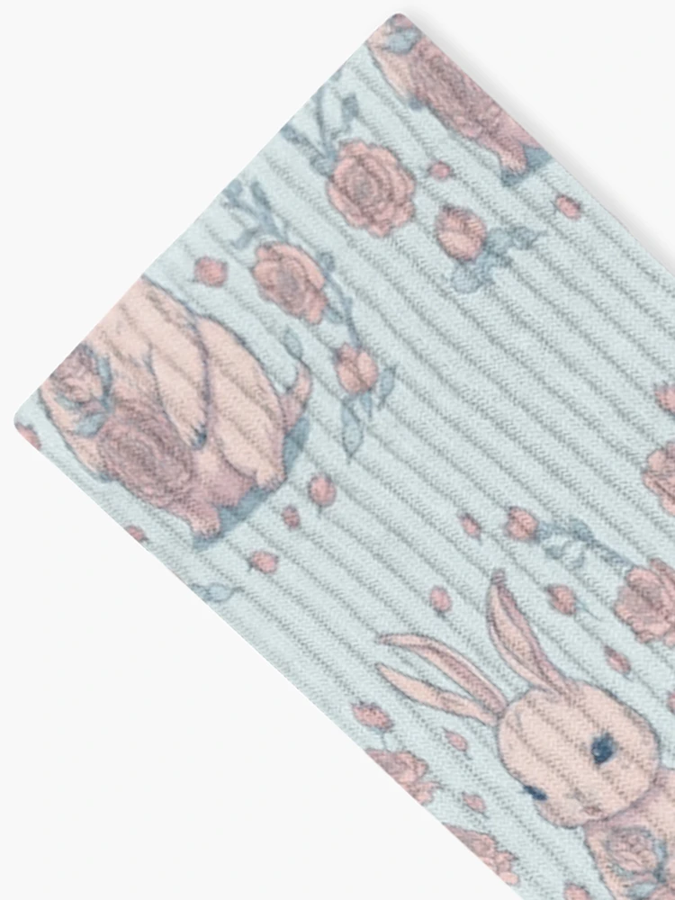 Thumbnail 2 of 5, Socks, Joyful Rabbit & Roses designed and sold by pigipeach.