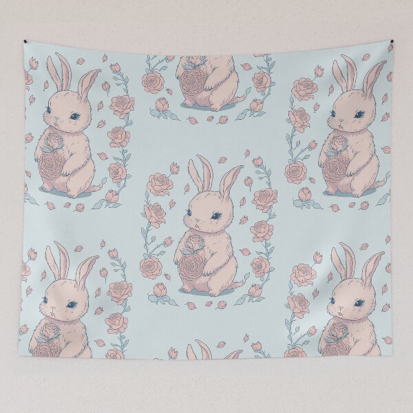Item preview, Joyful Rabbit & Roses designed and sold by pigipeach.