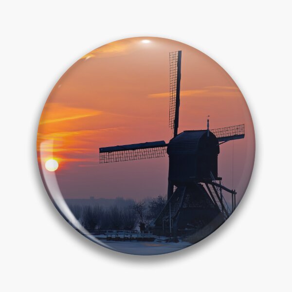 Item preview, Sunrise Kinderdijk in winter designed and sold by SkylineCity1.