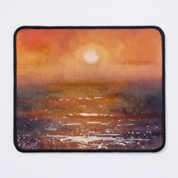 Item preview, Ocean Sunset - Watercolor Painting designed and sold by Pattokarts.