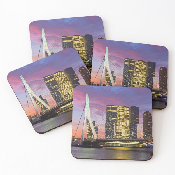 Item preview, Sunrise at the Rotterdam and Erasmus bridge designed and sold by SkylineCity1.