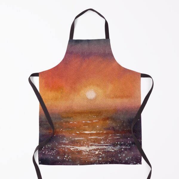 Item preview, Ocean Sunset - Watercolor Painting designed and sold by Pattokarts.
