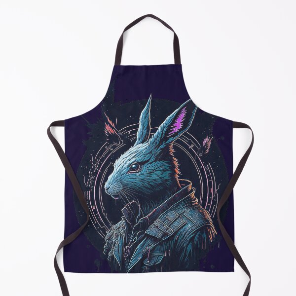 Item preview, Cyberpunk Bunny: Futuristic Portrait with Graffiti Art designed and sold by Minpadesign.