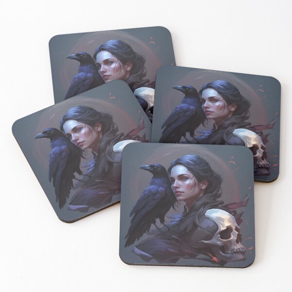 Item preview, The Raven Gothic Skull Art designed and sold by Ameiva-Apparel.
