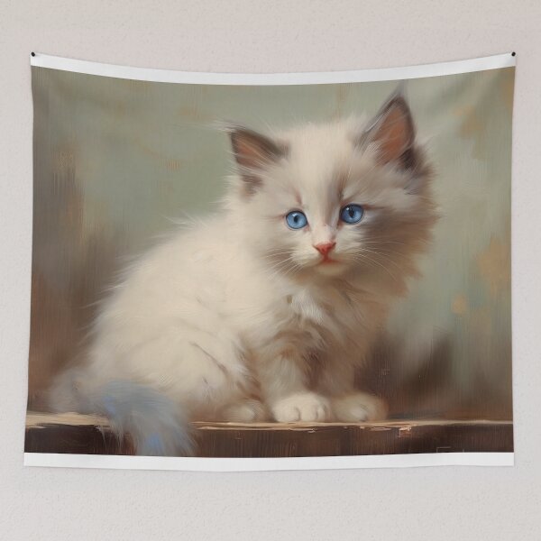 Aperçu de l'œuvre Innocence charmante: le chaton Ragdoll créée et vendue par Digital-Art-Co.