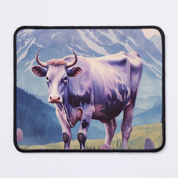 Item preview, Purple cow with flowers designed and sold by abmkf.