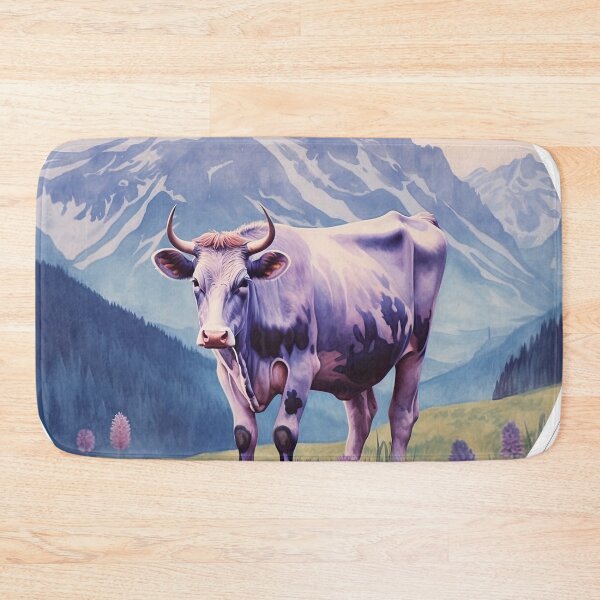 Item preview, Purple cow with flowers designed and sold by abmkf.
