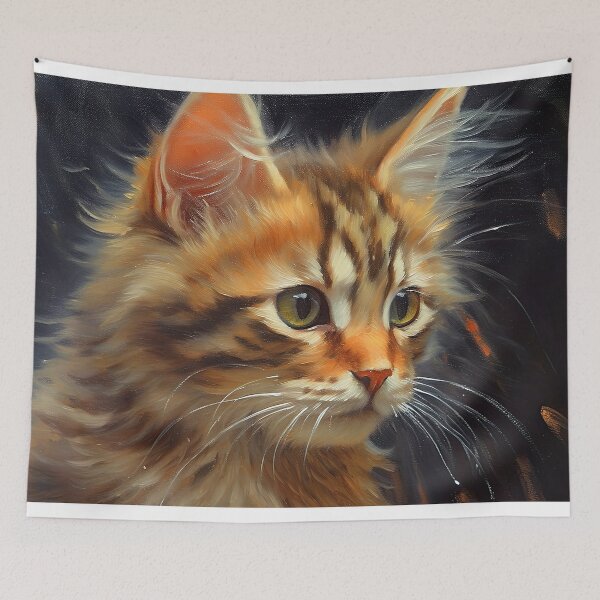 Item preview, Gazing Maine Coon Kitten Graphic T-Shirt Dress designed and sold by Digital-Art-Co.