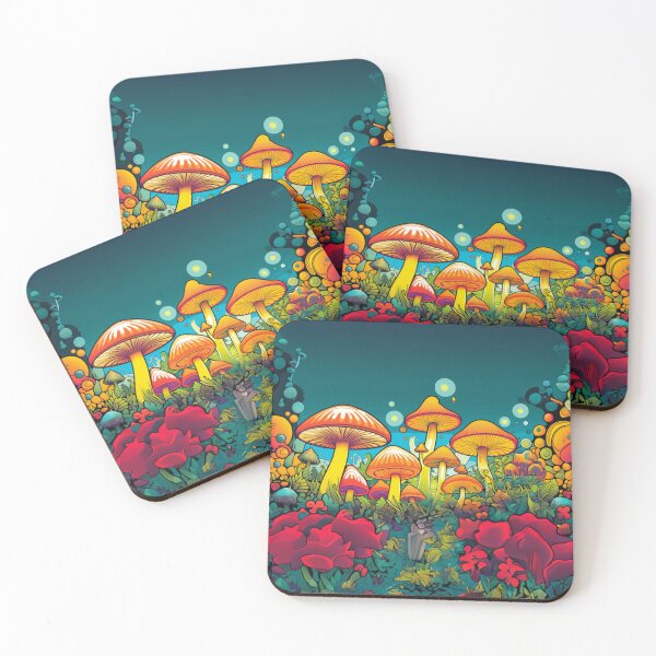 Item preview, Vibrant Abstract Mushroom designed and sold by radhakidesign.