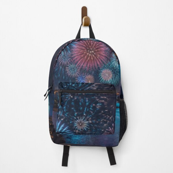 Item preview, Fireworks, river, bridge, city, night designed and sold by radhakidesign.