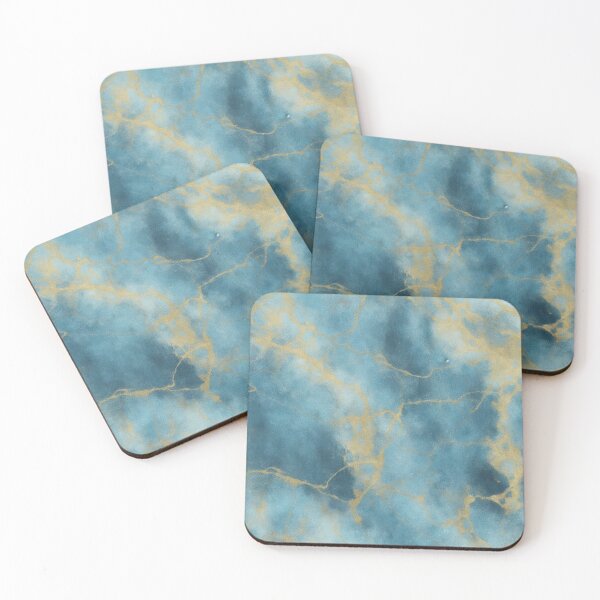 Item preview, Blue and Gold Abstract Painting designed and sold by RossWilson12.