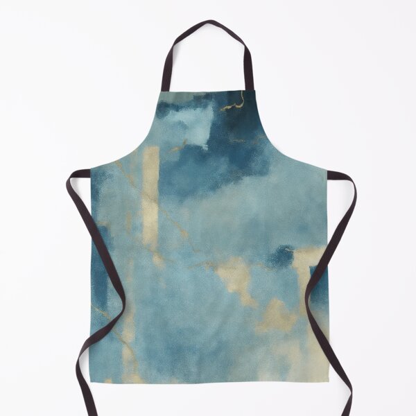 Item preview, Blue and Gold Abstract Painting designed and sold by RossWilson12.