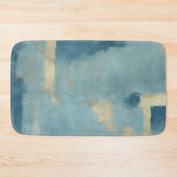 Item preview, Blue and Gold Abstract Painting designed and sold by RossWilson12.