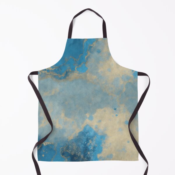 Item preview, Blue and Gold Abstract Painting designed and sold by RossWilson12.