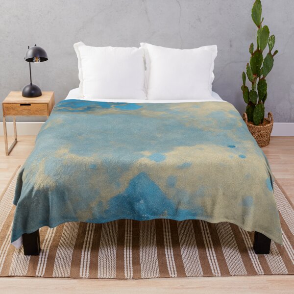 Item preview, Blue and Gold Abstract Painting designed and sold by RossWilson12.