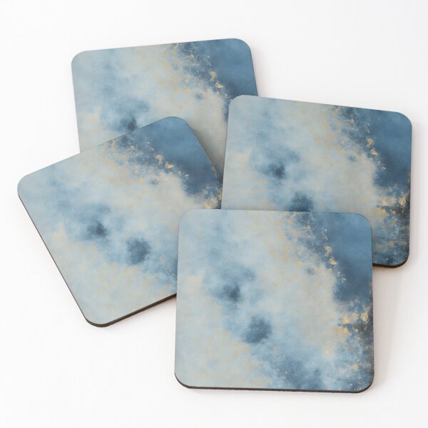 Item preview, Blue and Gold Abstract Painting designed and sold by RossWilson12.