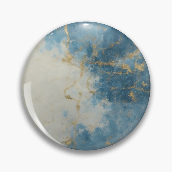 Item preview, Blue and Gold Abstract Marble Painting designed and sold by RossWilson12.