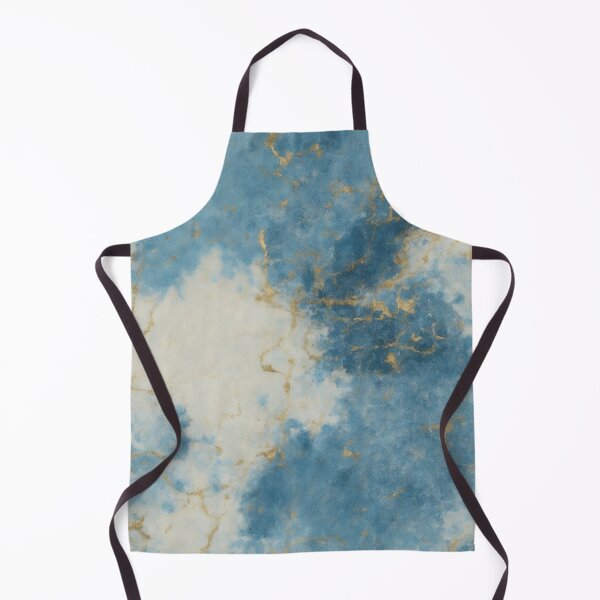 Item preview, Blue and Gold Abstract Marble Painting designed and sold by RossWilson12.